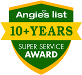 Infinity Exteriors has a 10+ years super service award from Angie's list